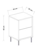Table de nuit Imaj anthracite - 40x60x35 cm