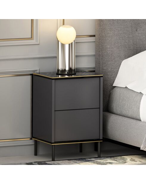 Table de nuit Imaj anthracite - 40x60x35 cm