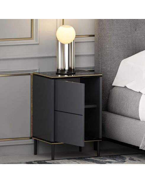 Table de nuit Imaj anthracite - 40x60x35 cm