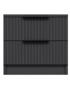 Table de nuit Kale plus anthracite - 50x47x40 cm