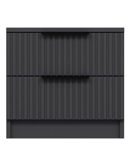 Table de nuit Kale plus anthracite - 50x47x40 cm