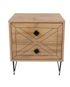 Table de nuit Luna  pin - 50x55x40 cm