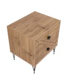 Table de nuit Luna  pin - 50x55x40 cm