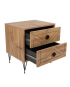 Table de nuit Luna  pin - 50x55x40 cm