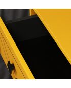 Table de nuit Luna  jaune - 50x55x40 cm