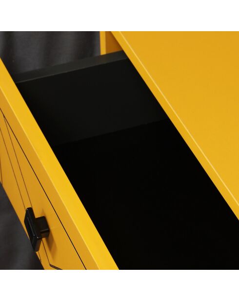 Table de nuit Luna  jaune - 50x55x40 cm
