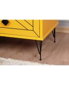 Table de nuit Luna  jaune - 50x55x40 cm