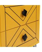 Table de nuit Luna  jaune - 50x55x40 cm