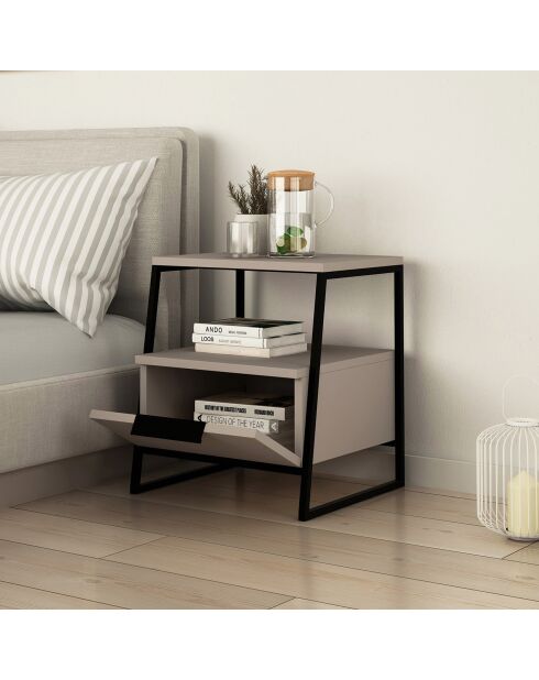 Table de nuit Pal moka - 45x50x40 cm