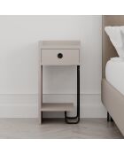 Table de nuit Sirius gauche moka - 32x61x30 cm
