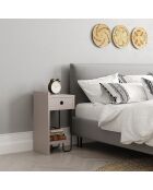 Table de nuit Sirius gauche moka - 32x61x30 cm