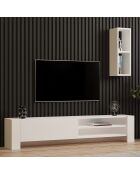 Meuble TV Naz blanc - 160x33x26.8 cm