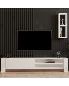Meuble TV Naz blanc - 160x33x26.8 cm