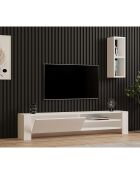 Meuble TV Naz blanc - 160x33x26.8 cm