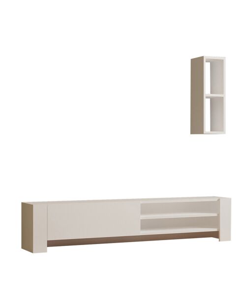 Meuble TV Naz blanc - 160x33x26.8 cm