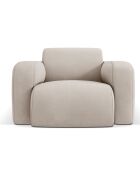 Fauteuil Lola beige - 105x95x72 cm