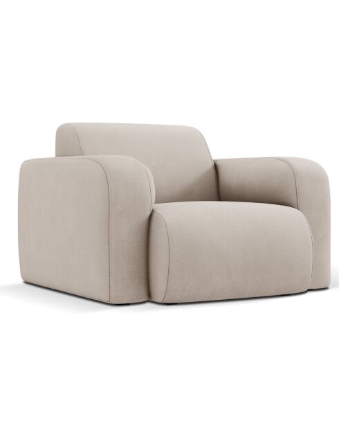 Fauteuil Lola beige - 105x95x72 cm