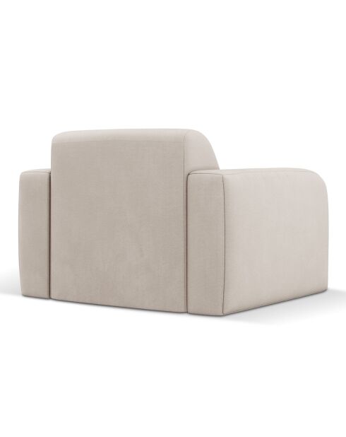 Fauteuil Lola beige - 105x95x72 cm