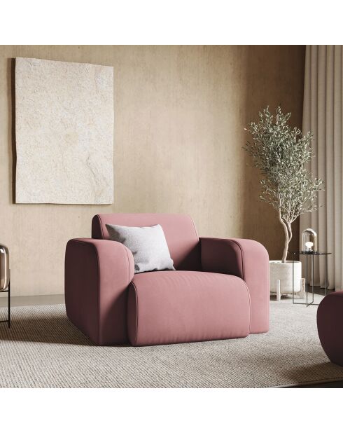 Fauteuil Lola rose - 105x95x72 cm