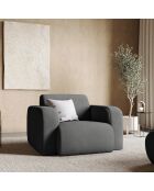 Fauteuil Lola gris foncé - 105x95x72 cm