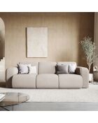 Canapé Lola 3 Places beige - 235x95x72 cm