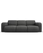 Canapé Lola 3 Places gris foncé - 235x95x72 cm