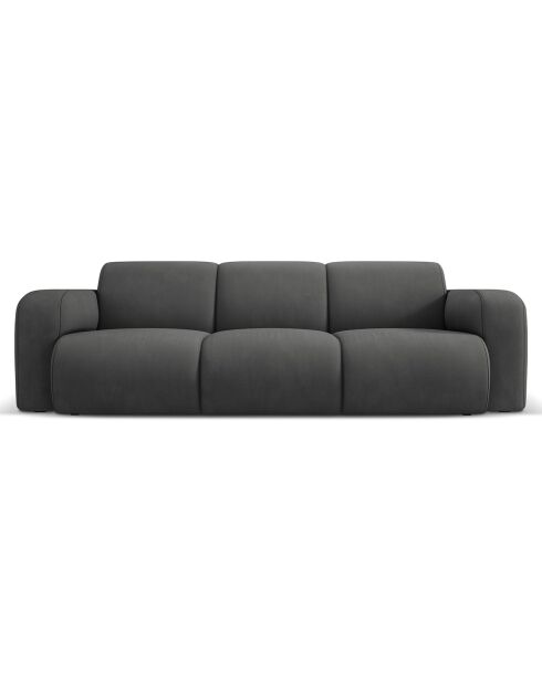 Canapé Lola 3 Places gris foncé - 235x95x72 cm