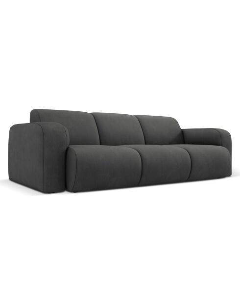 Canapé Lola 3 Places gris foncé - 235x95x72 cm