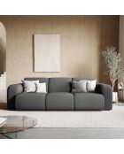 Canapé Lola 3 Places gris foncé - 235x95x72 cm