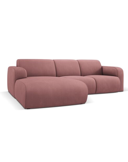 Canapé d'angle Gauche Lola 4 Places rose - 250x170x72 cm