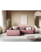 Canapé d'angle Gauche Lola 4 Places rose - 250x170x72 cm