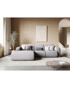 Canapé d'angle Gauche Lola 4 Places gris clair - 250x170x72 cm