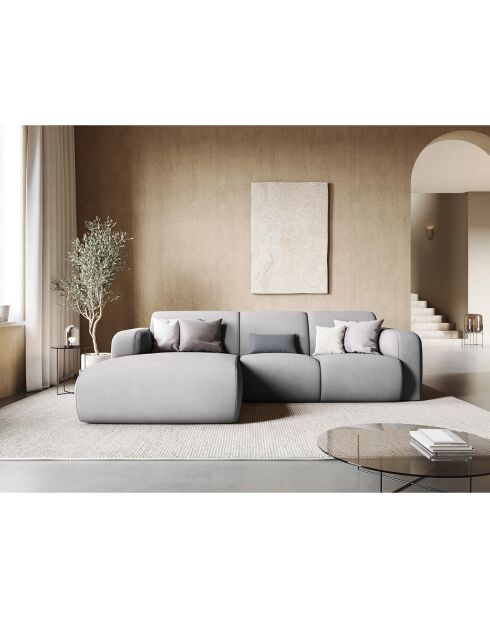 Canapé d'angle Gauche Lola 4 Places gris clair - 250x170x72 cm