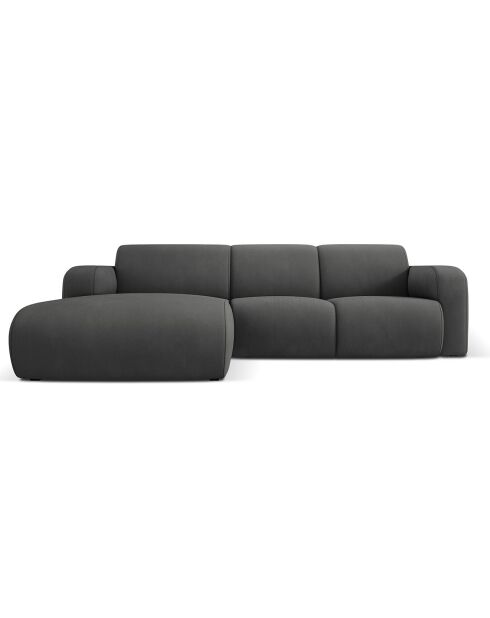 Canapé d'angle Gauche Lola 4 Places gris foncé - 250x170x72 cm