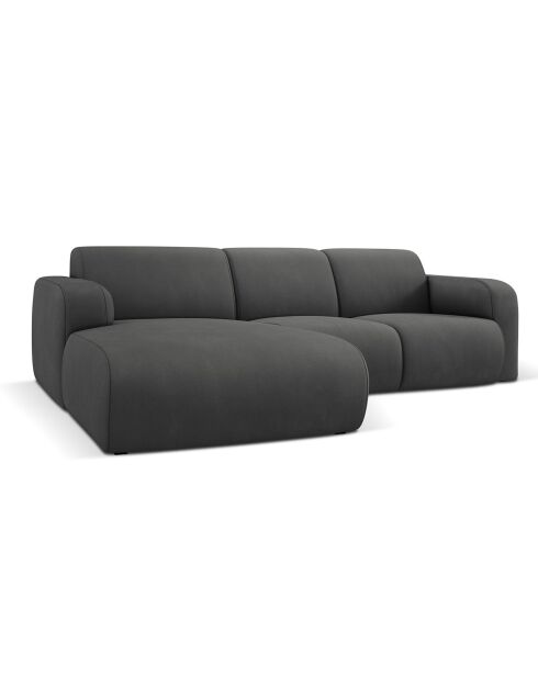 Canapé d'angle Gauche Lola 4 Places gris foncé - 250x170x72 cm