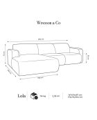 Canapé d'angle Gauche Lola 4 Places gris foncé - 250x170x72 cm