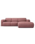 Canapé d'angle Droit Lola 4 Places rose - 250x170x72 cm