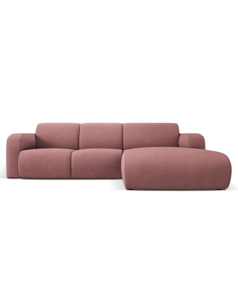Canapé d'angle Droit Lola 4 Places rose - 250x170x72 cm