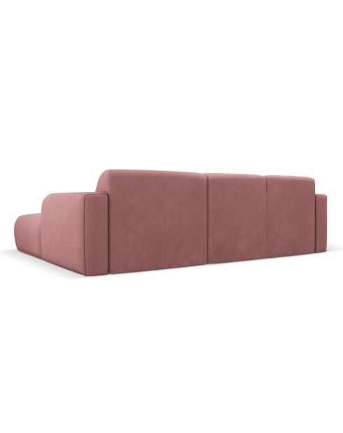 Canapé d'angle Droit Lola 4 Places rose - 250x170x72 cm