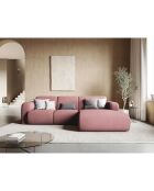 Canapé d'angle Droit Lola 4 Places rose - 250x170x72 cm