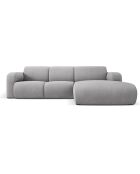 Canapé d'angle Droit Lola 4 Places gris clair - 250x170x72 cm