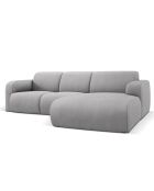 Canapé d'angle Droit Lola 4 Places gris clair - 250x170x72 cm