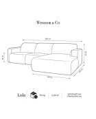 Canapé d'angle Droit Lola 4 Places gris clair - 250x170x72 cm