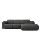 Canapé d'angle Droit Lola 4 Places gris foncé - 250x170x72 cm