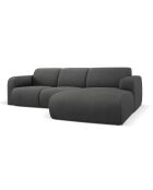 Canapé d'angle Droit Lola 4 Places gris foncé - 250x170x72 cm