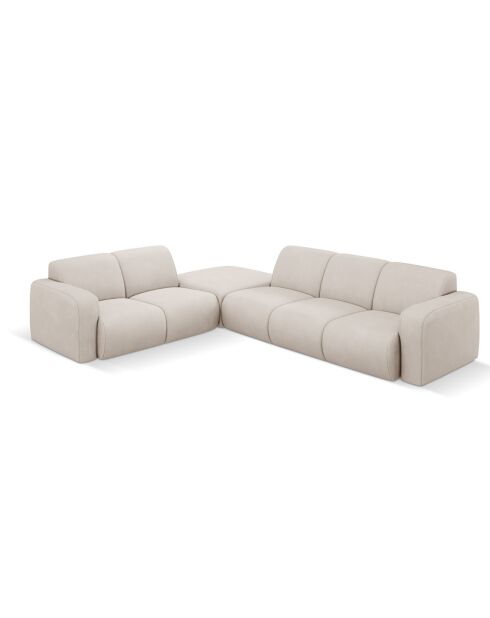 Canapé d'angle Gauche Lola 6 Places beige - 315x250x72 cm