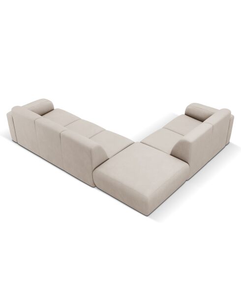 Canapé d'angle Gauche Lola 6 Places beige - 315x250x72 cm