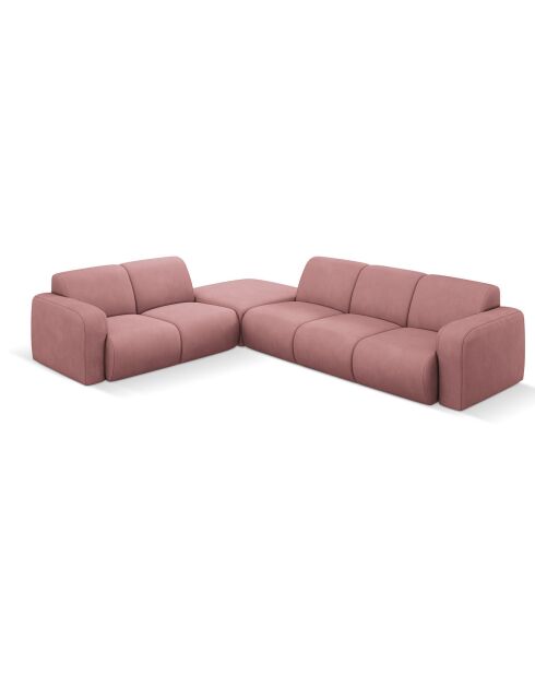 Canapé d'angle Gauche Lola 6 Places rose - 315x250x72 cm