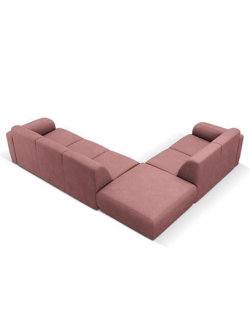 Canapé d'angle Gauche Lola 6 Places rose - 315x250x72 cm