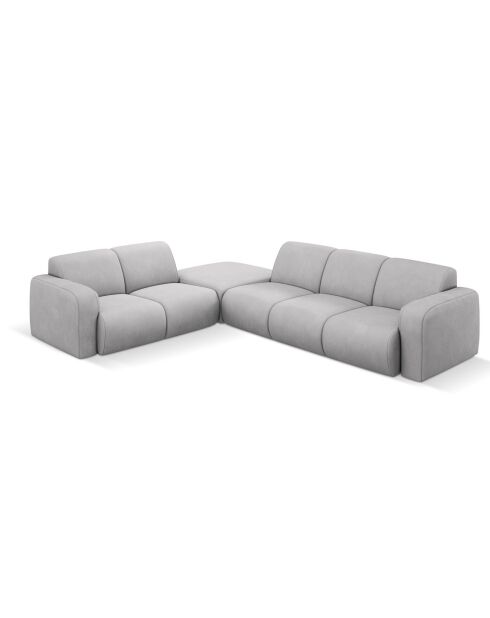 Canapé d'angle Gauche Lola 6 Places gris clair - 315x250x72 cm